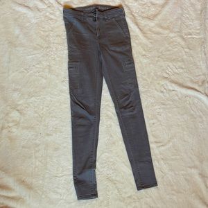 Long American Eagle jeans grey cargo pant high rise long skinny jeggings
